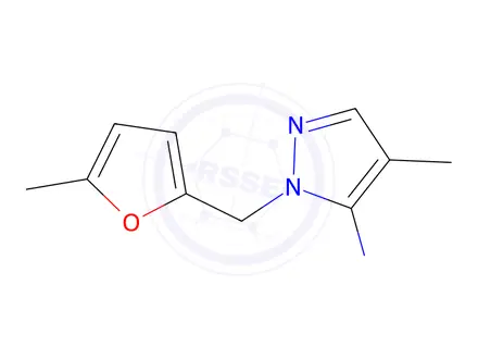 Chemical structure of 4-Methyl-1-((5-methylfuran-2-yl)methyl)-1H-pyrazol-5-amine