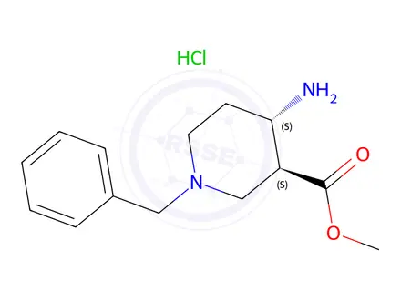 Chemical structure of TRANS-METHYL 4-AMINO-1-BENZYLPIPERIDINE-3-CARBOXYLATE HCL