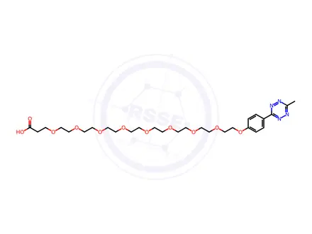 Chemical structure of Methyltetrazine-PEG8-acid