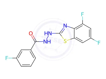Chemical structure of N'-(4,6-Difluorobenzo[d]thiazol-2-yl)-3-fluorobenzohydrazide