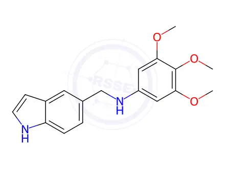 Chemical structure of N-(1H-Indol-5-ylmethyl)-N-(3,4,5-trimethoxyphenyl)amine