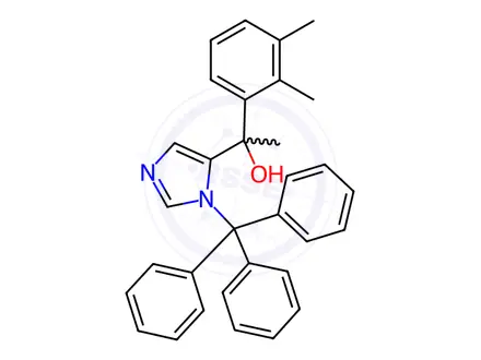 Chemical structure of 1’-Hydroxy N-Trityl Medetomidine