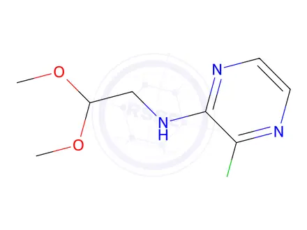 Chemical structure of 3-Chloro-N-(2,2-dimethoxyethyl)pyrazin-2-amine