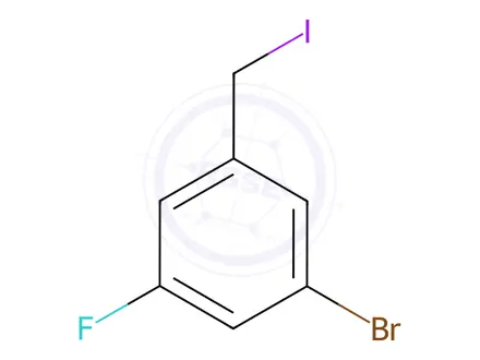 Chemical structure of Benzene, 1-bromo-3-fluoro-5-(iodomethyl)-