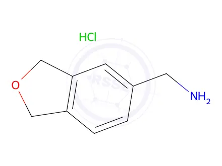 Chemical structure of (1,3-Dihydroisobenzofuran-5-yl)methanamine hydrochloride
