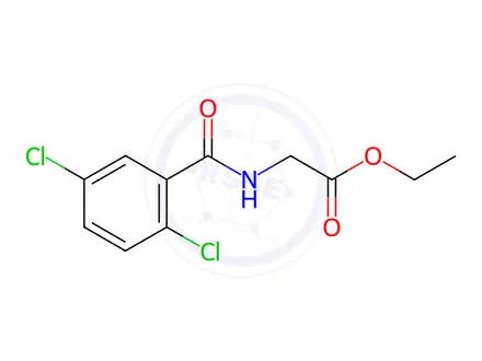 Chemical structure of ethyl 2-(2,5-dichlorobenzamido)acetate