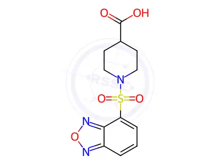 Chemical structure of 1-(2,1,3-Benzoxadiazol-4-ylsulfonyl)piperidine-4-carboxylic acid