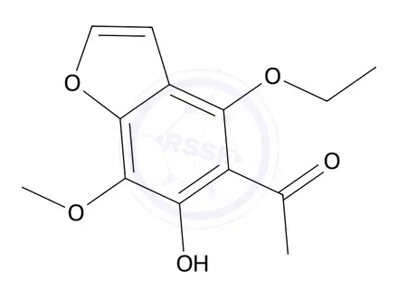 Chemical structure of 1-(4-Ethoxy-6-hydroxy-7-methoxybenzofuran-5-yl)ethanone