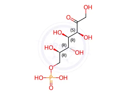 Chemical structure of D-Sedoheptulose-7-phosphate barium salt