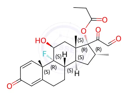 Chemical structure of 21-Dehydro Dexamethasone 17-Propionate