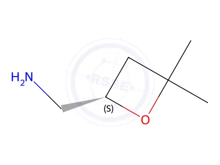Chemical structure of (S)-(4,4-dimethyloxetan-2-yl)methanamine