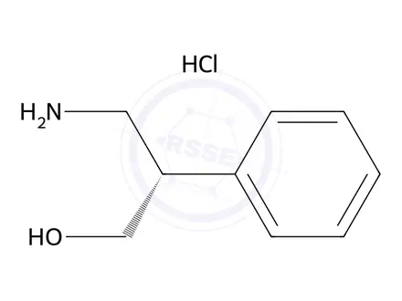 Chemical structure of (S)-3-amino-2-phenylpropan-1-ol hydrochloride