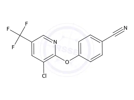 Chemical structure of 4-((3-Chloro-5-(trifluoromethyl)pyridin-2-yl)oxy)benzonitrile