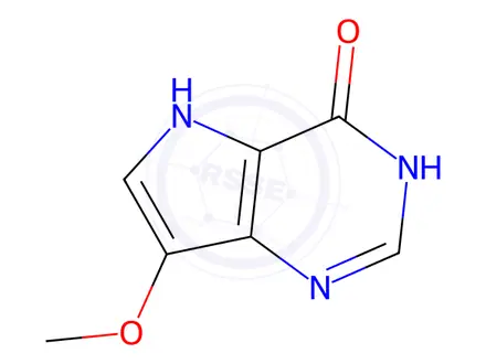 Chemical structure of 4H-Pyrrolo[3,2-d]pyrimidin-4-one,1,5-dihydro-7-methoxy-(9CI)