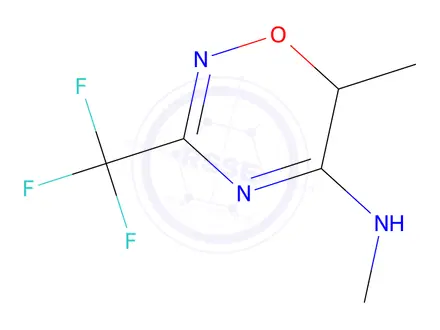 Chemical structure of N,6-Dimethyl-3-(trifluoromethyl)-6H-1,2,4-oxadiazin-5-amine