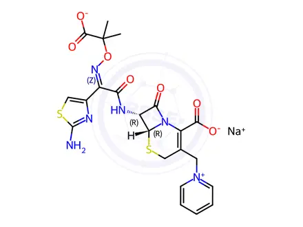 Chemical structure of Ceftazidime Sodium