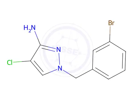 Chemical structure of 1-(3-Bromobenzyl)-4-chloro-1h-pyrazol-3-amine