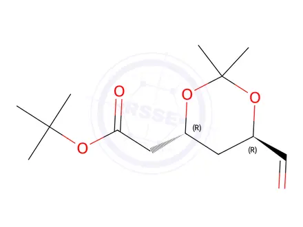 Chemical structure of Tert-Butyl 2-(rel-(4R,6R)-6-formyl-2,2-dimethyl-1,3-dioxan-4-yl)acetate