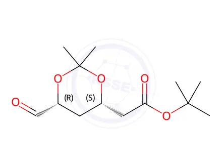 Chemical structure of tert-Butyl 2-((4S,6R)-6-formyl-2,2-dimethyl-1,3-dioxan-4-yl)acetate