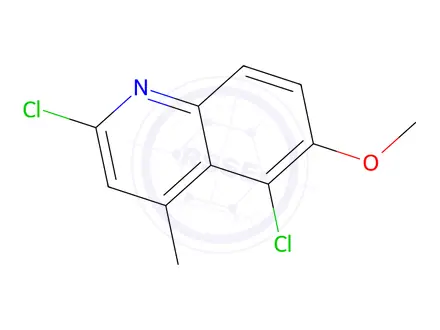 Chemical structure of 2,5-dichloro-6-methoxy-4-methylquinoline hydrochloride