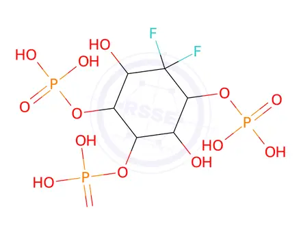 Chemical structure of 2,2-difluoro-2-deoxy-inositol 1,4,5-trisphosphate