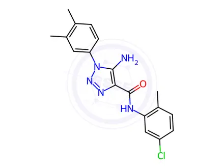 Chemical structure of 5-Amino-N-(5-chloro-2-methylphenyl)-1-(3,4-dimethylphenyl)-1H-1,2,3-triazole-4-carboxamide
