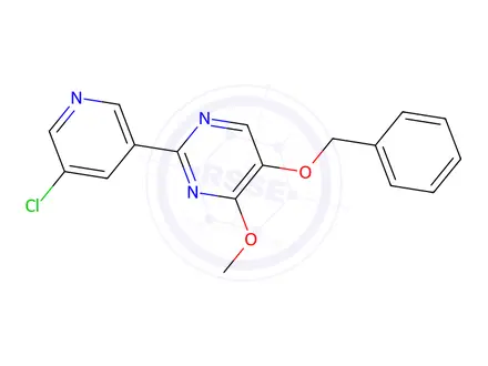 Chemical structure of 5-(Benzyloxy)-2-(5-chloropyridin-3-yl)-4-methoxypyrimidine