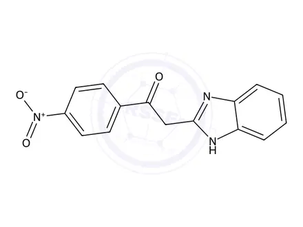 Chemical structure of 2-(1H-Benzoimidazol-2-yl)-1-(4-nitro-phenyl)-ethanone