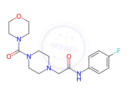 Chemical structure of N-(4-Fluorophenyl)-2-(4-(morpholine-4-carbonyl)piperazin-1-yl)acetamide