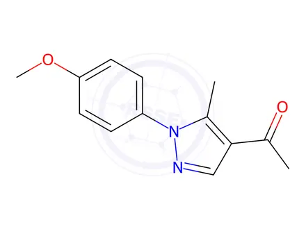 Chemical structure of 1-(1-(4-Methoxyphenyl)-5-methyl-1H-pyrazol-4-yl)ethan-1-one