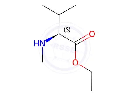 Chemical structure of L-Valine, N-methyl-, ethyl ester