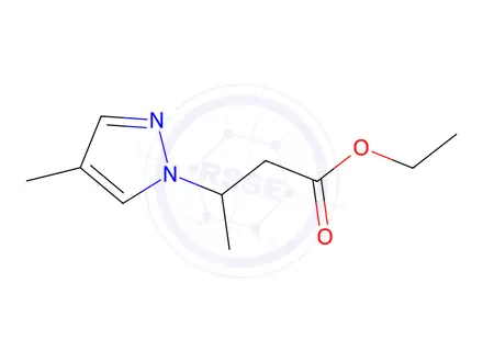 Chemical structure of Ethyl 3-(4-methyl-1H-pyrazol-1-yl)butanoate