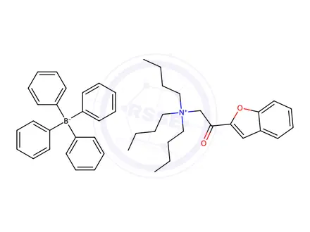 Chemical structure of N-(2-ACETYLBENZO[B]FURAN)-N,N,N-TRIBUTYLAMMONIUM TETRAPHENYLBORATE