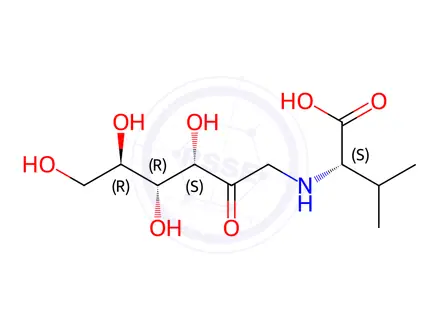 Chemical structure of Fructose Valine (mixture of diastereomers)