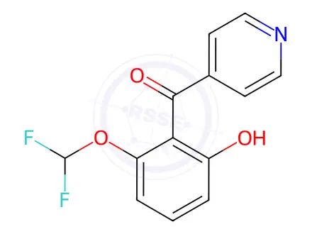 Chemical structure of (2-(Difluoromethoxy)-6-hydroxyphenyl)(pyridin-4-yl)methanone