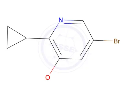 Chemical structure of 5-Bromo-2-cyclopropyl-3-methoxypyridine