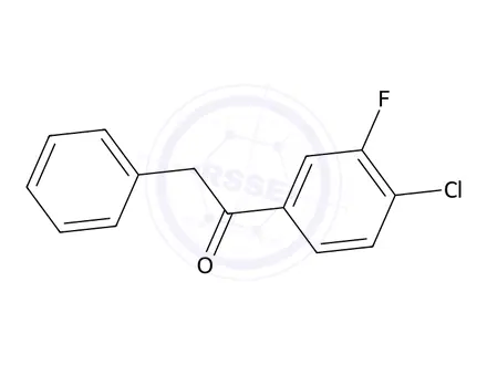 Chemical structure of 1-(4-Chloro-3-fluorophenyl)-2-phenylethan-1-one