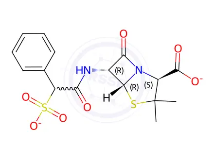 Chemical structure of Sulbenicillin Sodium