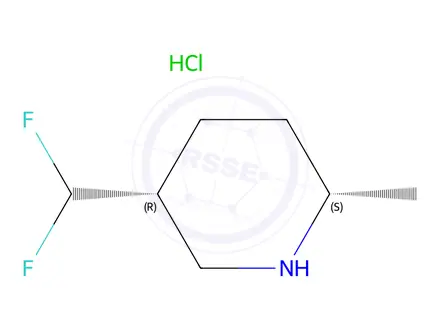 Chemical structure of (2S,5R)-5-(difluoromethyl)-2-methylpiperidine hydrochloride