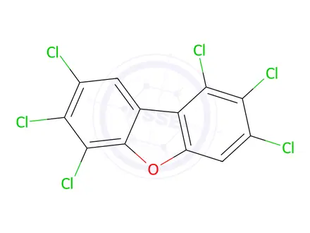 Chemical structure of 1,2,3,6,7,8-Hexachlorodibenzofuran