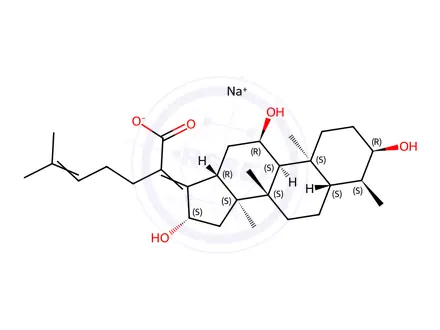 Chemical structure of Fusidic acid EP Impurity O Sodium Salt