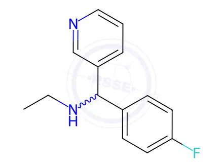 Chemical structure of Ethyl[(4-fluorophenyl)(pyridin-3-yl)methyl]amine