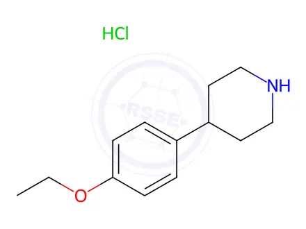 Chemical structure of 4-(4-Ethoxyphenyl)piperidine hydrochloride