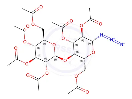 Chemical structure of HEPTA-O-ACETYL-SS-MALTOSYL AZIDE