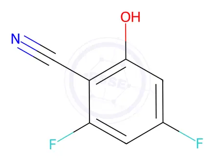 Chemical structure of 2,4-Difluoro-6-hydroxybenzonitrile