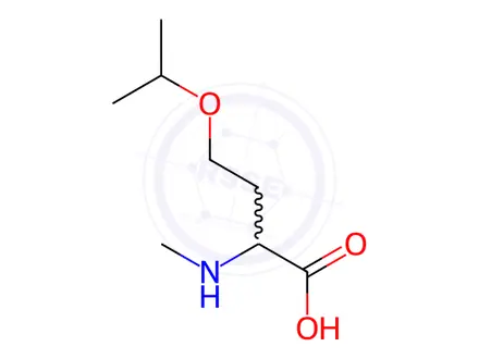 Chemical structure of O-isopropyl-N-methyl-L-homoserine