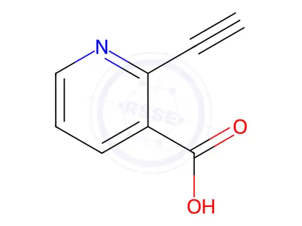 Chemical structure of 2-Ethynylnicotinic acid