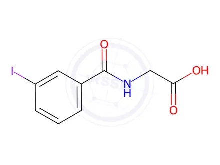 Chemical structure of M-Iodohippuric Acid