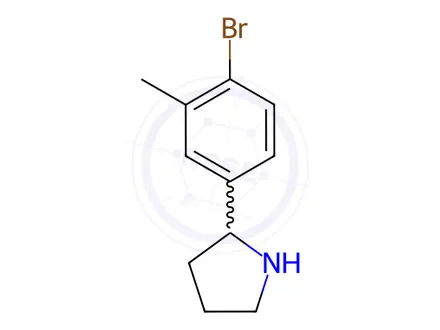 Chemical structure of 2-(4-Bromo-3-methylphenyl)pyrrolidine
