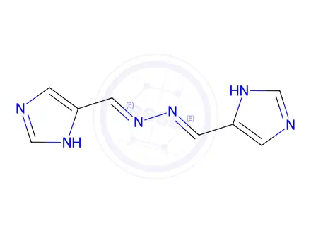 Chemical structure of (1E,2E)-1,2-Bis((1H-imidazol-5-yl)methylene)hydrazine